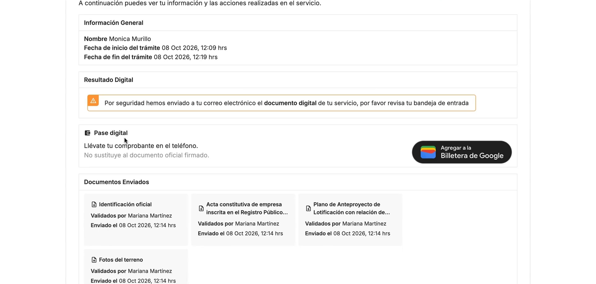 Botón para agregar el pase a la billetera